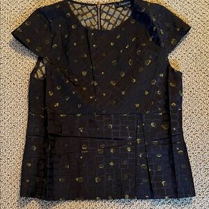 Cotelac deep purple and gold patterned top